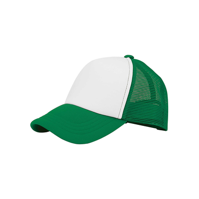 Mega Cap 6801Y Youth Trucker Summer Mesh in White/Kelly size ONE | Polyester