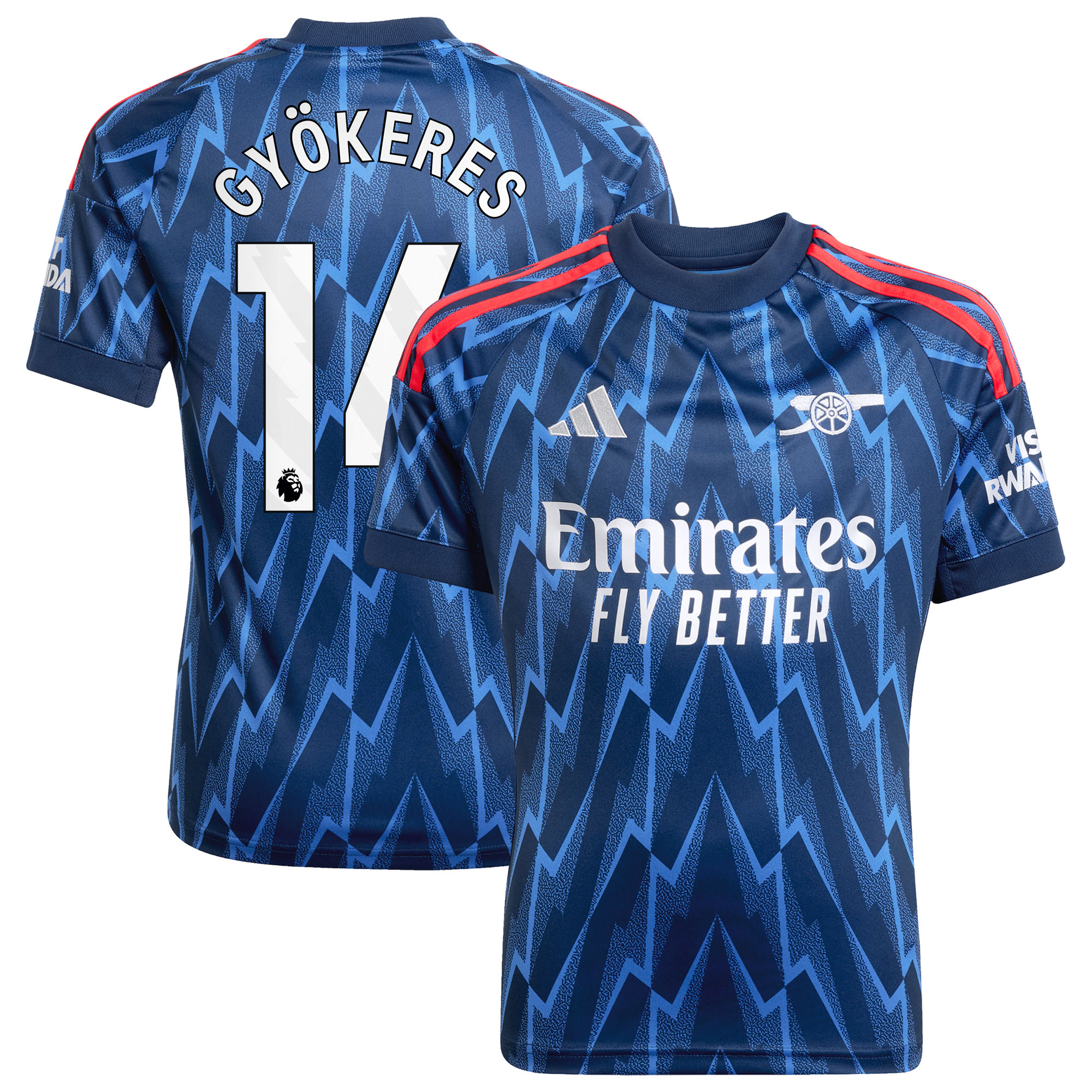 FC Arsenal 2025-26 adidas Auswärtstrikot - Kinder mit Aufdruck Gyökeres 14 Image