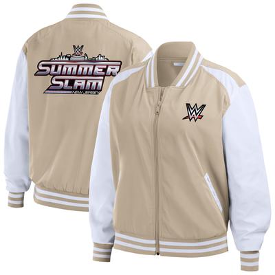 Women's WEAR by Erin Andrews – SummerSlam 2025 – Bomberjacke mit durchgehendem Reißverschluss in verschiedenen Farbtönen, Hellbraun Image