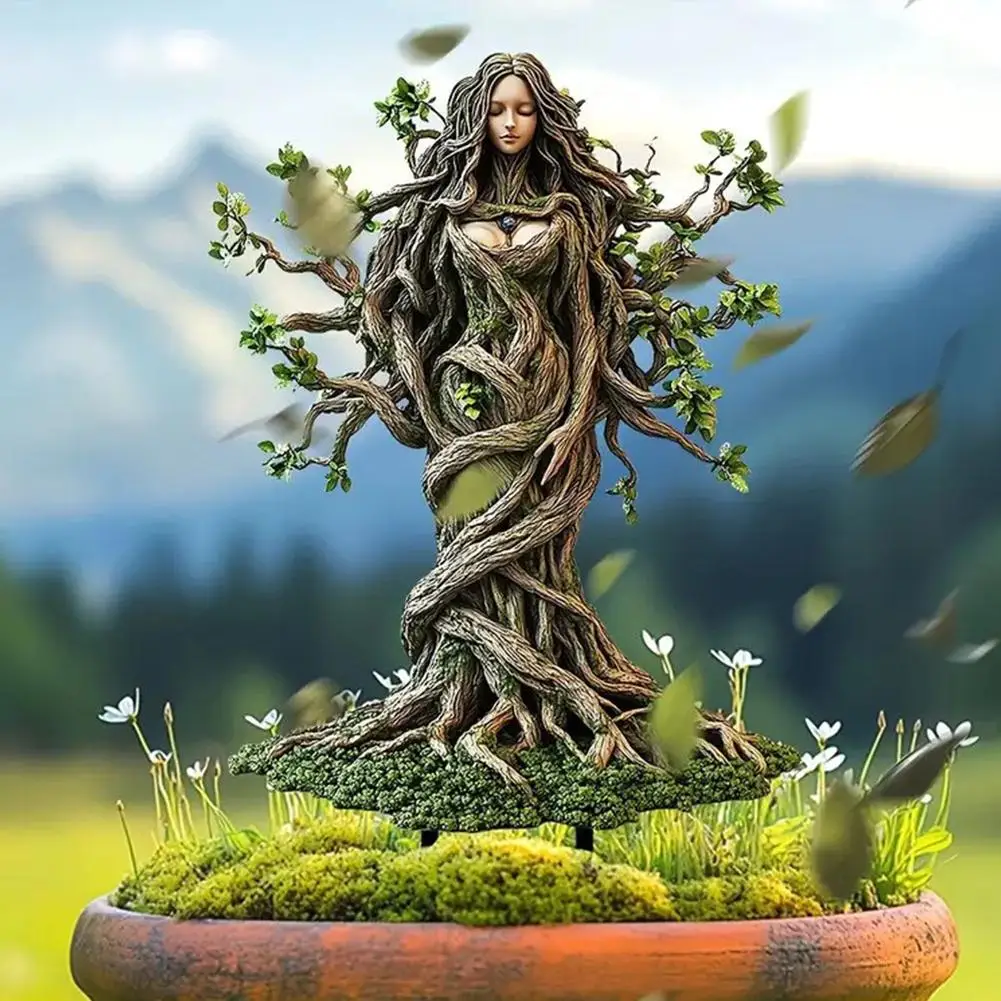 Charmante décoration de poterie féerique en acrylique, imperméable, résistante à l'usure, empile de jardin de forêt enchanteresse, ornement Unique de jardin de maison