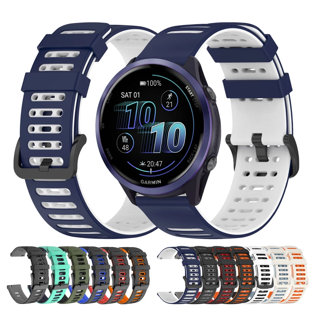 22 mm Silikonband für Garmin Forerunner 570 47 mm/265 255 Music/Vivoactive 4/Venu 2 3 Armband für Huawei Watch GT 5 4 3 Armband Image