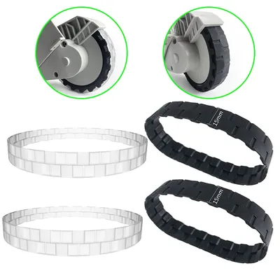 2 stücke Reifen Haut Roboter Staubsauger Anti-tragen Anti-slip Für-Xiaomi Für 1S 2S T4/S50 S55 S51 S6 S4 S5 Max/500 600 700 800 900Seri Image