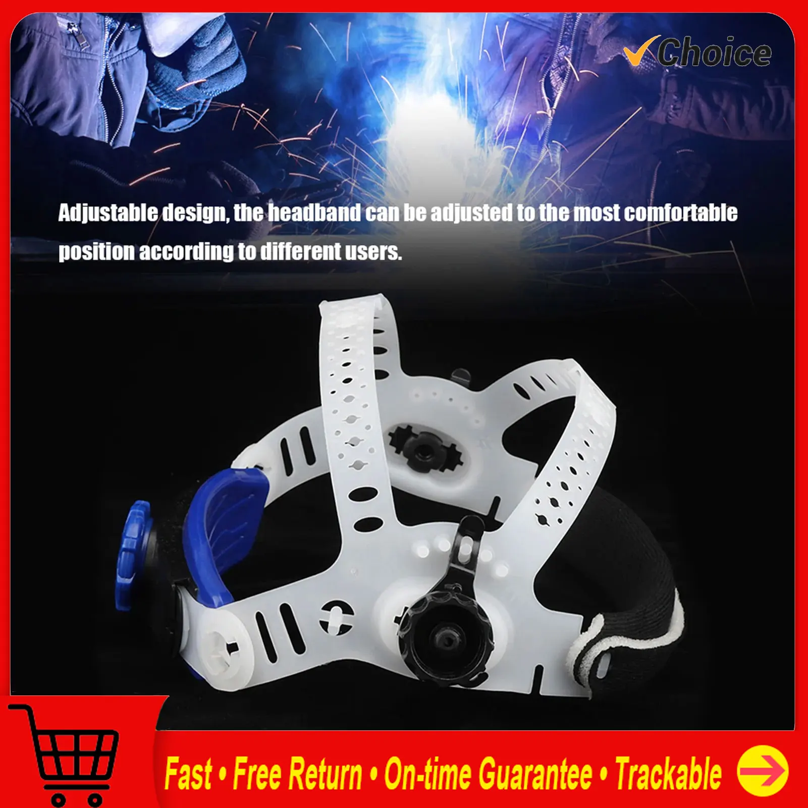 Schweißschweißmaske, verstellbares Kopfband für Solar, automatische Verdunkelung, Schweißhelm-Zubehör, Schweißmaske, verstellbares Kopfband Image