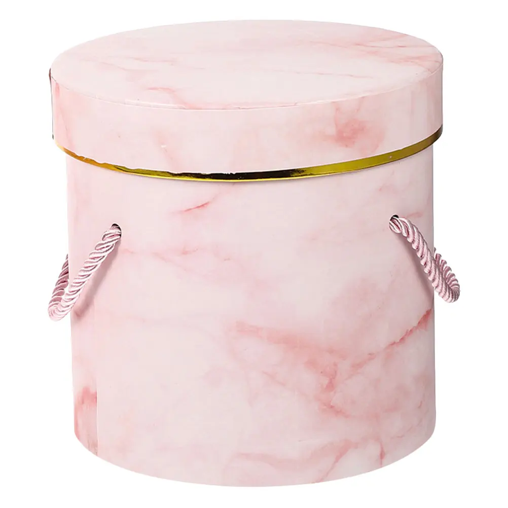 Runde Blumeneimer-Boxen, rosa, groß, 140 x 140 cm, zylindrische Geschenkbox für Blumenstrauß, Heimdekoration, Gartenarbeit, Verpackungsbehälter Image