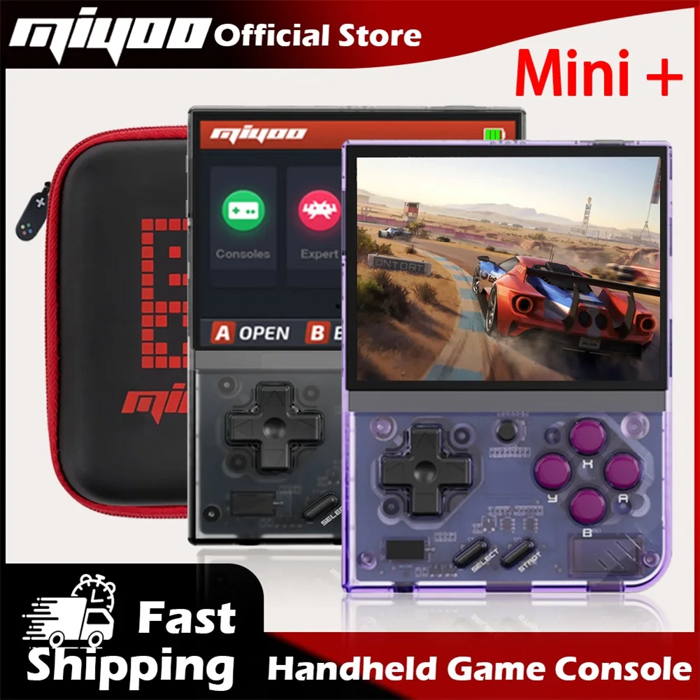 MIYOO Mini Plus Retro Handheld-Spielekonsole 3,5" IPS HD-Bildschirm Mini+ tragbare Spieler Kindheit klassischer nostalgischer Gaming-Emulator Image
