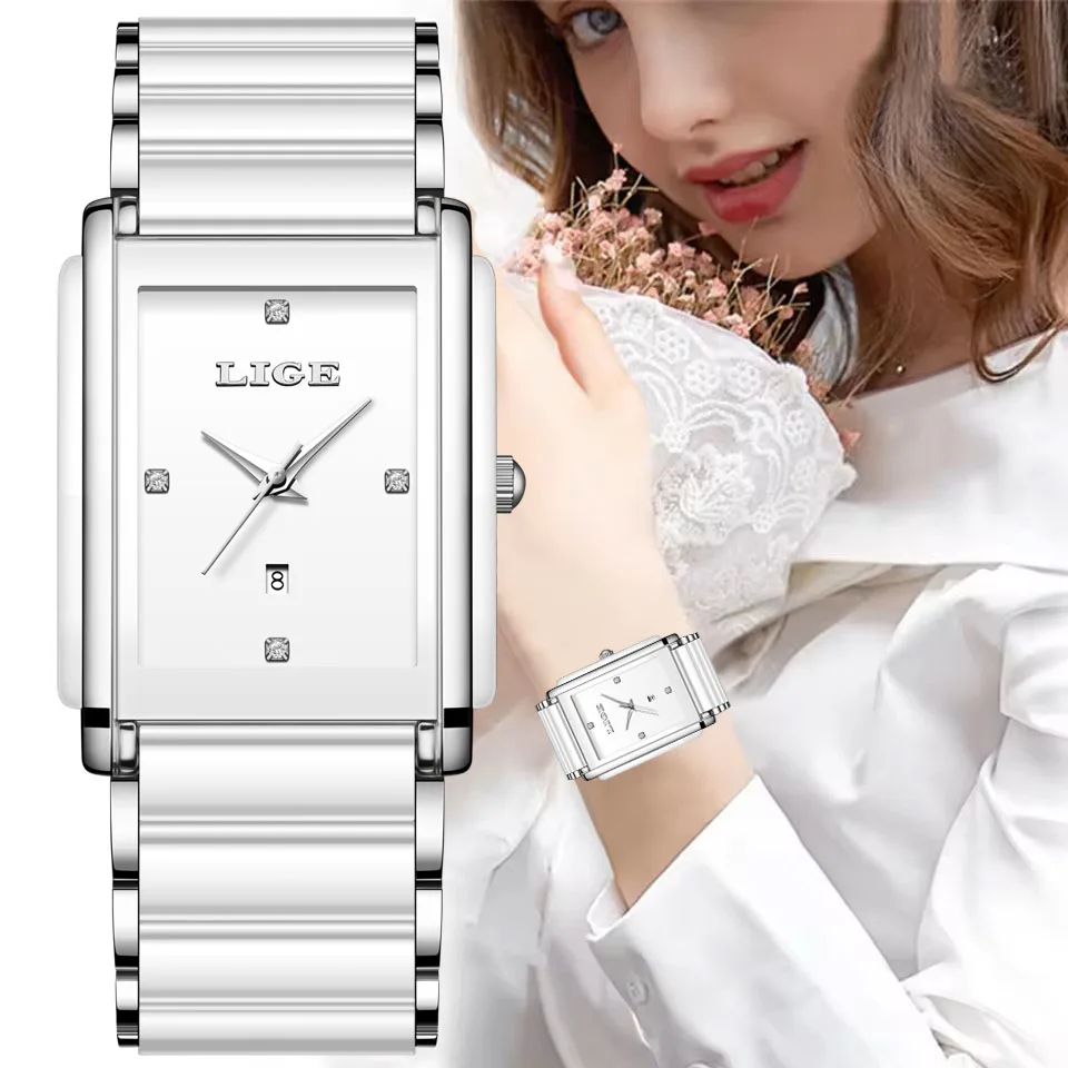Frauen Uhr LIGE Top Marke Luxus Wasserdichte Damen Uhren Einfache Sport Platz Quarz Weibliche Armbanduhr Charming Mädchen Uhr Image