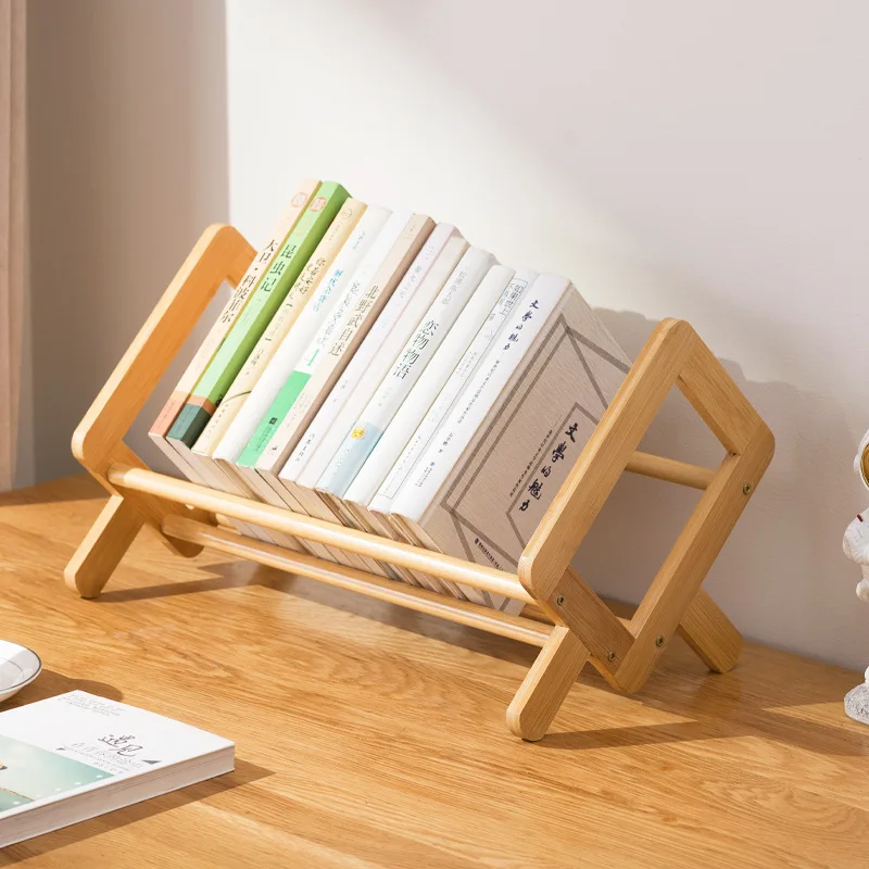 Desktop Regal Bücherregal Schlafzimmer Tisch Kleines mehrschichtiges Regal Wohnzimmer Schreibtisch Lagerung Einfaches Bücherregal Image