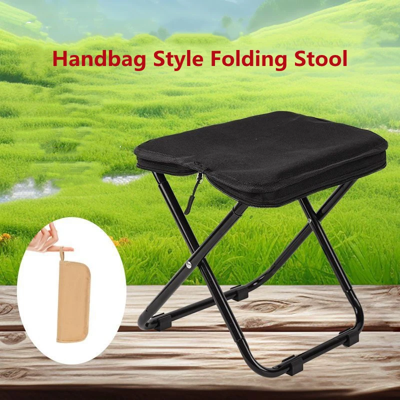 Tragbarer multifunktionaler Outdoor-Picknick-Camping-Klappstuhl, ultraleichter Angelhocker, Reisehocker, Angelzubehör