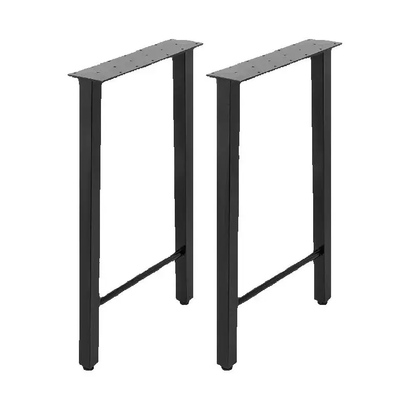 SucceBuy 2 Stück Metall-Tischbeine, nordisch, industriell, für Zuhause, Büro, Esszimmer, Kaffeebank, Schreibtisch, Tischteile, verstellbare Gummifüße Image