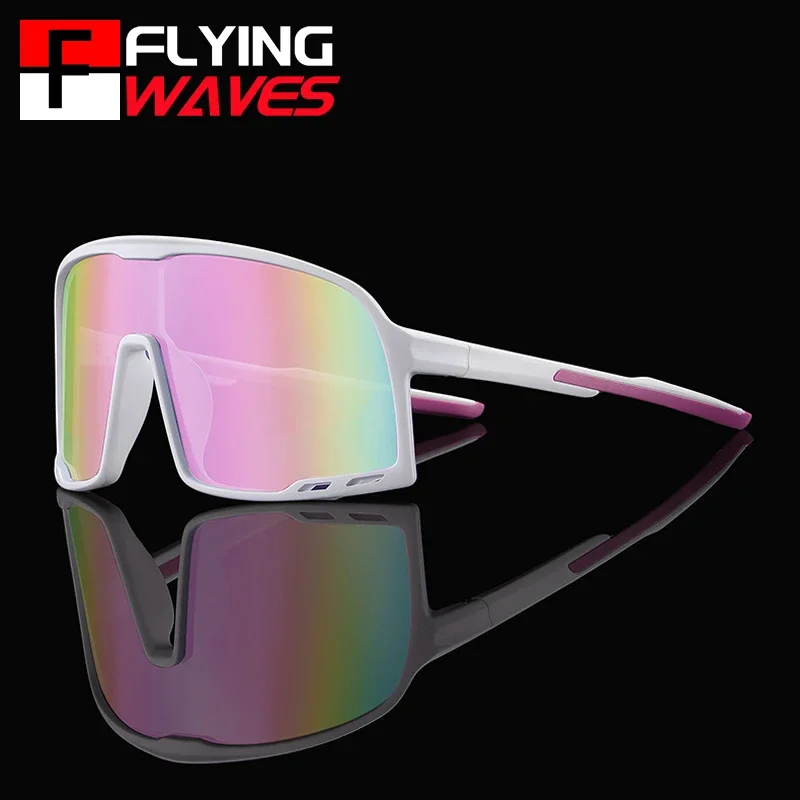 FLYING WAVES Polarisierte Fahrrad-Sonnenbrille für Herren, Outdoor-Sport, UV-Schutz, winddicht, Damen, Fahren, Wandern, Pickleball Image
