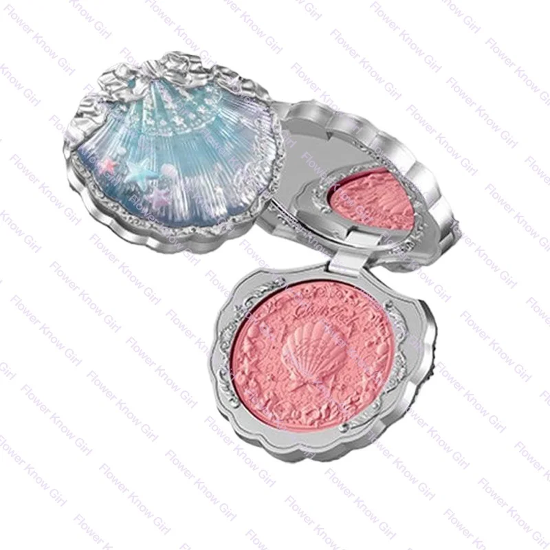 Flower Knows Shell's Jewel Silk Satin Blush Lasting Matte Puffing Natural Brightening Facial Cosmetics 5g Image