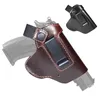 Taktisches Lederholster Airsoft IWB verdecktes Tragepistolenholster mit Gürtelclip für Glock 17 19 43X G2C G3 G3C M&P 9 mm P365 P230