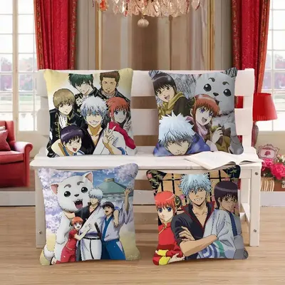 Anime G-Gintama Kissenbezüge Home Bettwäsche Dekorativer Kissenbezug Hochzeit Superweicher Kissenbezug Image