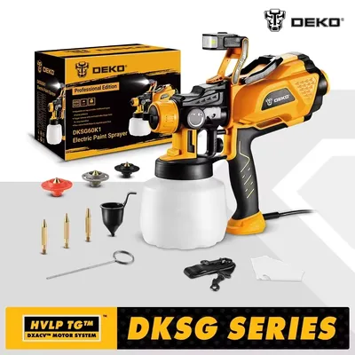 1200 ml Spray Gun , DKSG Serie High Power Elektrische Farbe Sprayer,3 düse & 1200 ml Große kapazität, HVLP, Einfach Spritzen durch DEKO,LED