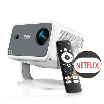 XGODY N6 Netflix Offizieller Smart Android Projektor 4K Native 1080P 500 ANSI FHD WiFi Bluetooth HDMI Heimkino