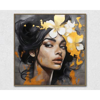 La Casa »Lady mit Blumenschmuck« Ölbild gerahmt 80x80 cm gerahmt Image