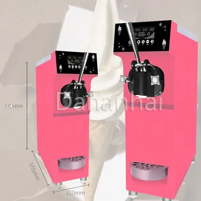Free Shipping Automatic Digital Display Ice Cream Machine, Commercial Stainless Steel Small Frozen Yogurt Machine