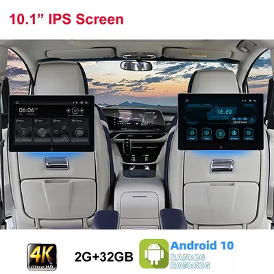 10.1 inch Car Headrest Monitor Tablet PC Andriod 10 GPS Logge 4K WIFI Video Player Monitor 2G+32GB ROM Dash Andriod Car Monitor