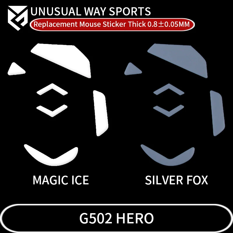 UnusualWaySports Mouse Skates Feet G502 Hero Cambered Surface PTFE Anti Collapse Magic Ice Pink Black Silver Fox