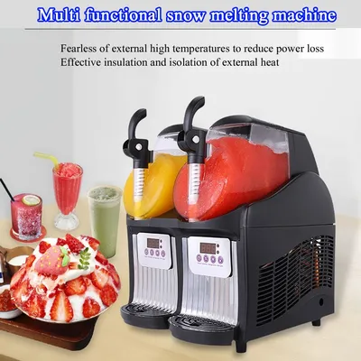 Snow Melting Machine Commercial Frozen Slushy Three Tanks Juicer Slush Fruit Maker