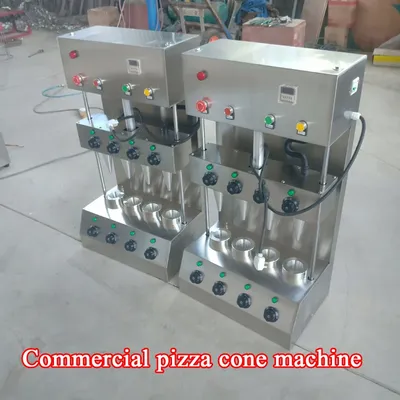 Automatic Stainless Steel Pizza Cone Forming Maker Edible Waffle Ice Cream Cup Machine with Baking Oven and Display
