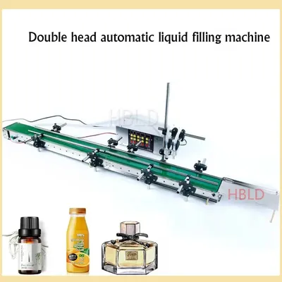 Small Assembly Line Double Head Water Wine Oil Filling Machine Small Bottle Automatic Magnetic Pump Filling Machine