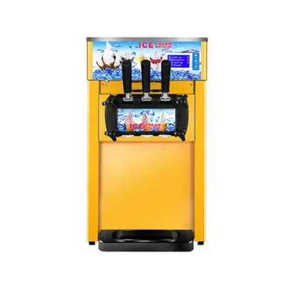 Soft Serve Ice Cream Machine Commercial Electric Ice Cream Makers Desktop Sundae 2+1 Flavors Ice Cream Machine Machine 18/H