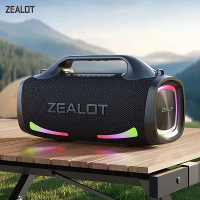 ZEALOT-S79 100W Waterproof Portable Loud Bluetooth Speaker, Wireless Outdoor Boombox Subwoofer Passive Radiators-Deep Bass