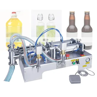 Commercial Horizontal Pneumatic Liquid Wine Filling Machine Beverage Juice Filling Machine
