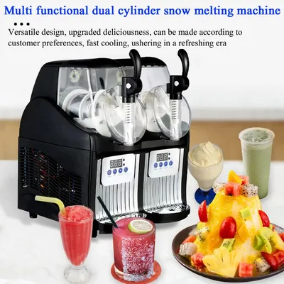 Bubble Tea Shop Cafeteria Double Cylinder Snow Melting Machine Smoothie Juice Cold Drink Machine Automatic
