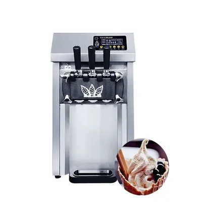 Automatic Soft Serve Ice Cream Machine Commercial Ice Cream Makers Desktop Sundae Ice Cream Machine