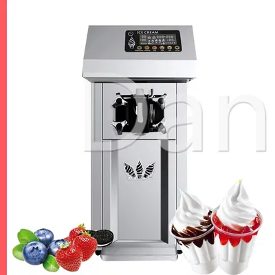 Including Tariffs Efficient And Easy To Operate Electric Ice Cream Machine, Large Output Stainless Steel Vertical Frozen Yogurt