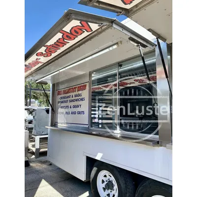 Brand new 2025 6.5X15.7 Enclosed Mobile Food Truck BBQ Concession Vending Trailer