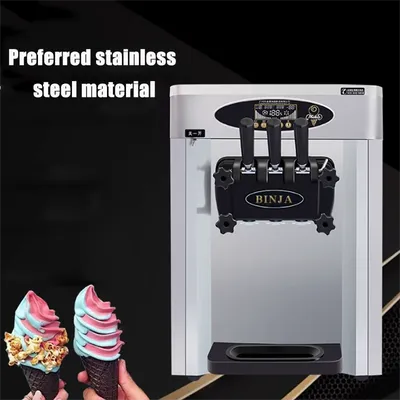 Factory Direct Sales 25L/H Three Flavor Soft Ice Cream Machine Commercial Stainless Steel Ice Cream Machine 110V 220V