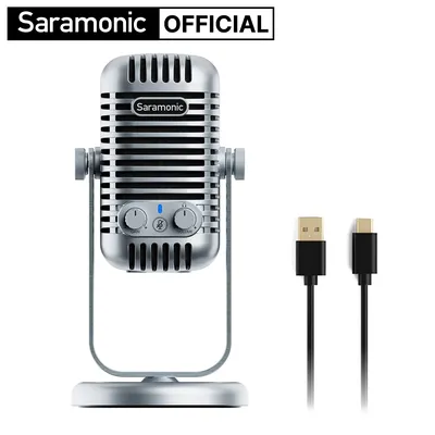 Saramonic Xmic Z5 Desktop USB Microphone for Android Tablets Mac Windows Computers Home-Studio Recording Podcasting Streaming