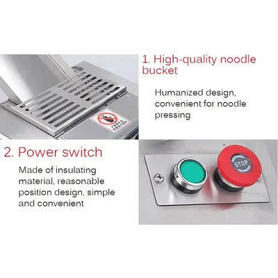 110/220V Electric Dough Roller Stainless Steel Desktop Pasta Kneading Dumpling Maker Noodle Press Machine Noodle Machine