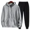 2025 Set di abbigliamento sportivo con cappuccio autunno e inverno da donna Set di due pezzi Abbigliamento sportivo Giacca con cerniera casual Pantaloni Tuta sportiva da corsa