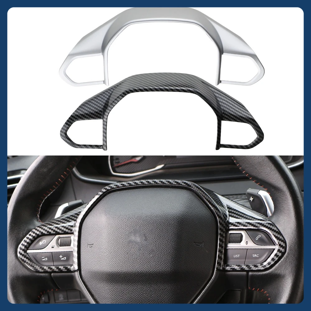 Auto Volante Pulsante Pannello di Rivestimento Della Copertura per Peugeot 2008 208 E2008 E208 2020 2021 2022 2023 2024 Accessori