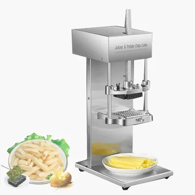 Electric Potato Strip Cutting Machine Commercial French Fries Machine Juicer Cucumber Radish Lettuce Melon Fruit Cut Strips