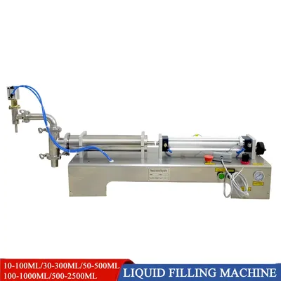 110V 220V Single Head Liquid Juice Oil Drinking Filling Machine Semi Automatic Pneumatic Piston Filling Machine For Sale