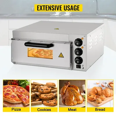 2KW Single Layer Pizza Oven Electric Pizza Cake Maker Commercial Kitchen Baking Oven Machine Bread Toaster