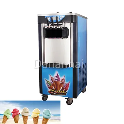 3 Flavors - Commercial Soft Ice Cream Machine Vertical Frozen Yogurt Machine