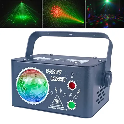 Disco Ball Lights for Party Sound Activated LED Magic Ball Laser Light Projector With Remote Control LED Stage Light for DJ Bar