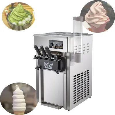 Table Standing Three Flavors Ice Cream Maker Yogurt maker Commercial Soft Serve Ice Cream Machine Gelato Sorbet Yogurt Machine