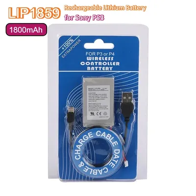 LIP1859 PS3 Replacement Battery 1800mAh 3.7V Rechargeable Lithium Battery for Sony Playstation 3 Game Console Controller Handle
