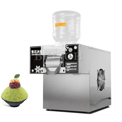 Stainless SteelSnowflake Machine Commercial Snow Cone Machine Shaved Ice Multifunctional Strawberry Flavor Smoothie Machine