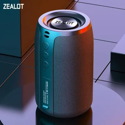 ZEALOT-S32 Portable Bluetooth Speaker Subwoofer - Waterproof Stereo Outdoor Boom Box with TF Card & AUX Support