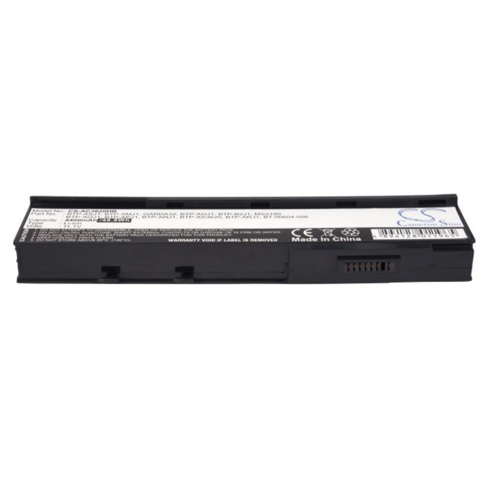Li-ion Notebook, Laptop Battery for Acer, 11.1V, 4400mAh, Compatible Models: 2423WXCi, 2423WXMi, 2424NWXMi, 2424WXCi, 2424WXMi