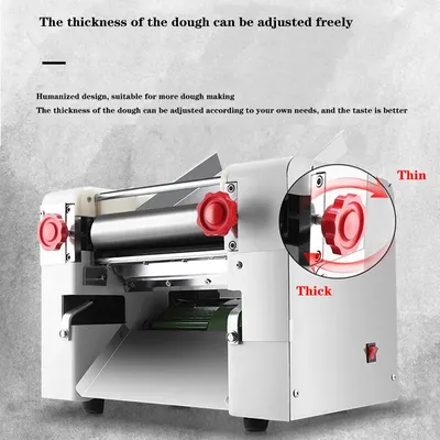 Electric Pasta Maker Noodle Machine Dumpling Skin Roller Steel Full Stainless Steel Dual Knife Noodle Maker For Commercial