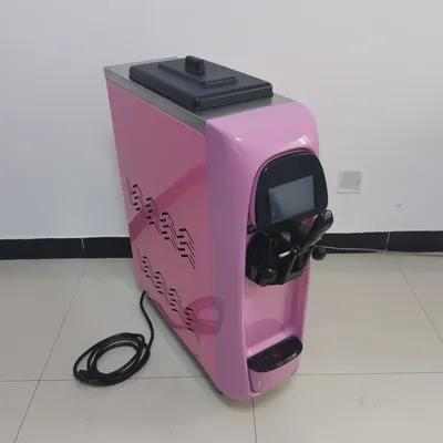 Commercial 3 Flavors Soft Ice Cream Machine Vertical Fruit Roll Maker Yogurt Making Vending For Sale